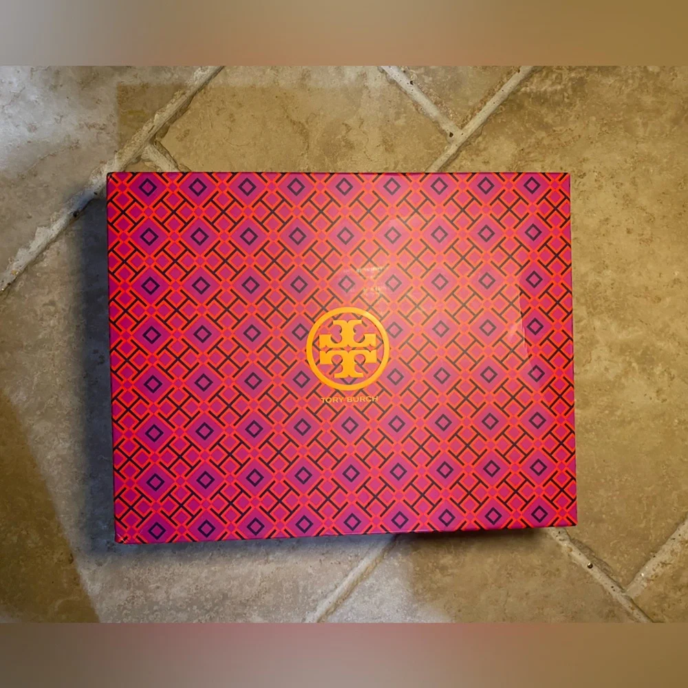 New‎ in Box Tory Burch Women’s Bailey Metallic Leather Espadrille Platform Wedge
